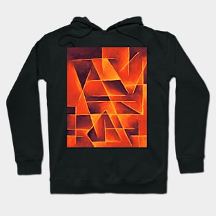 Vacation Cubist Painting - Lava Color Variant Hoodie